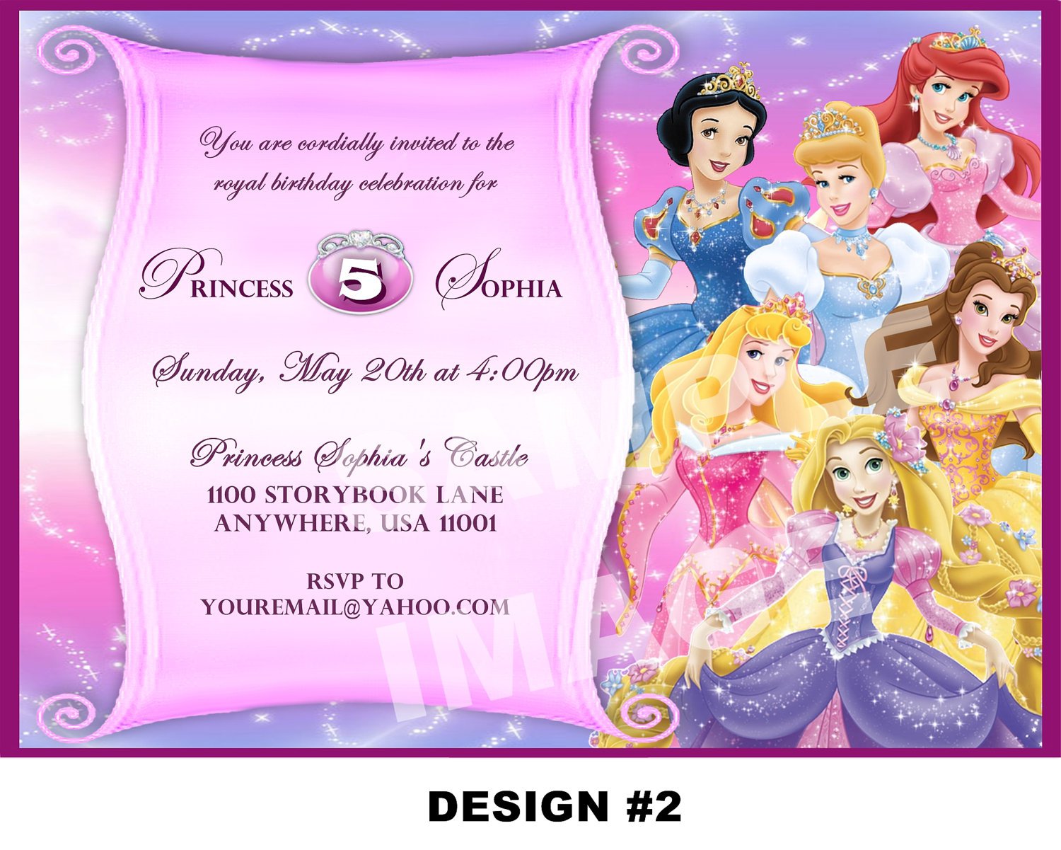 Free Printable Princess Birthday Invitations For Kids