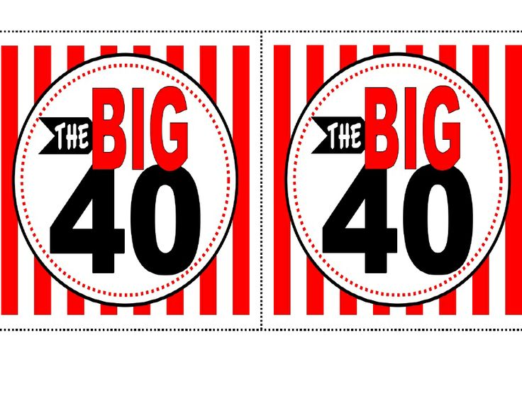 40th Birthday Free Printable Signs