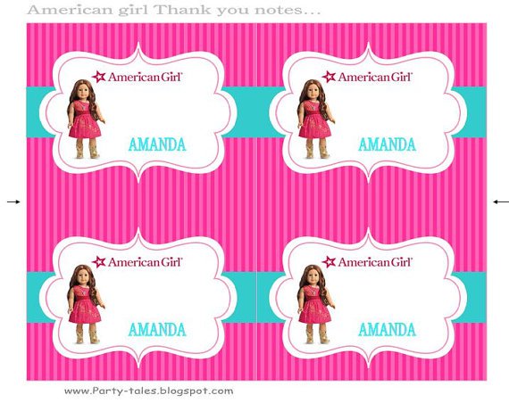American Girl Birthday Party Free Printables