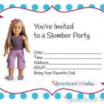 Free Printable American Girl Birthday Invitations