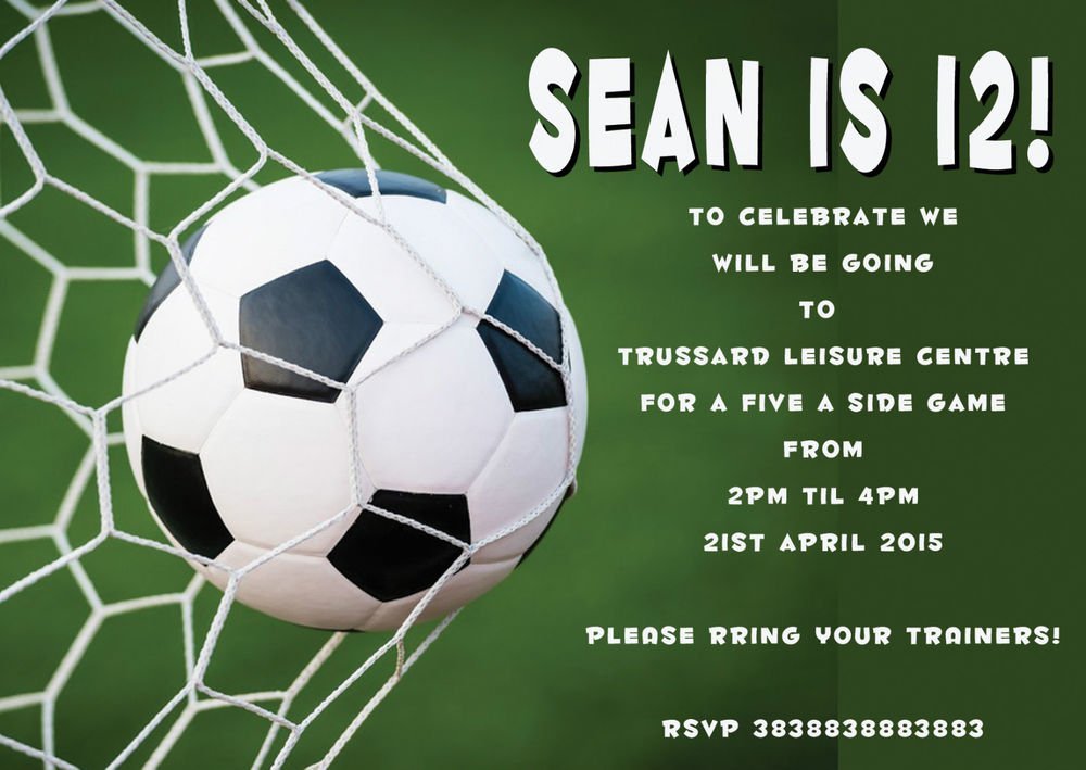 Free Printable Football Party Invitations Uk