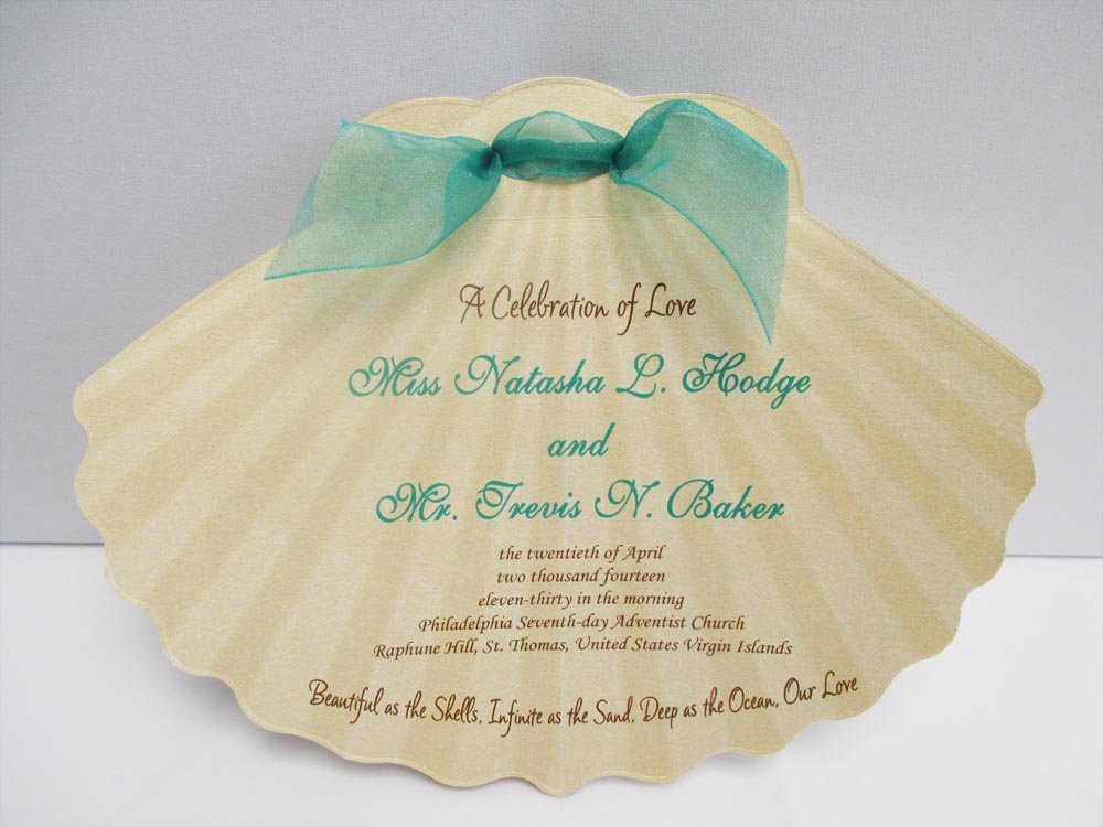 Seashell Shaped Invitations