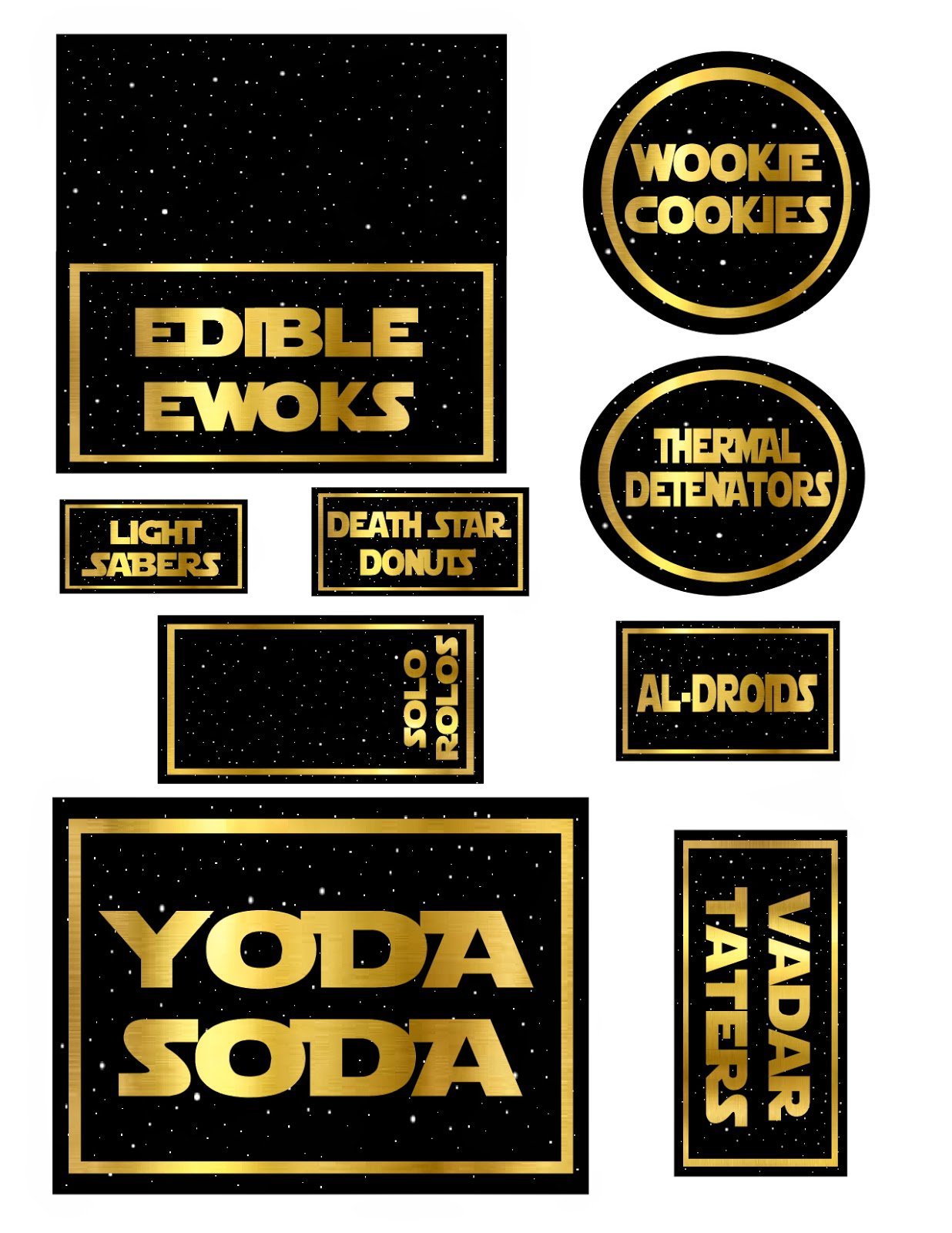 Star Wars Food Labels