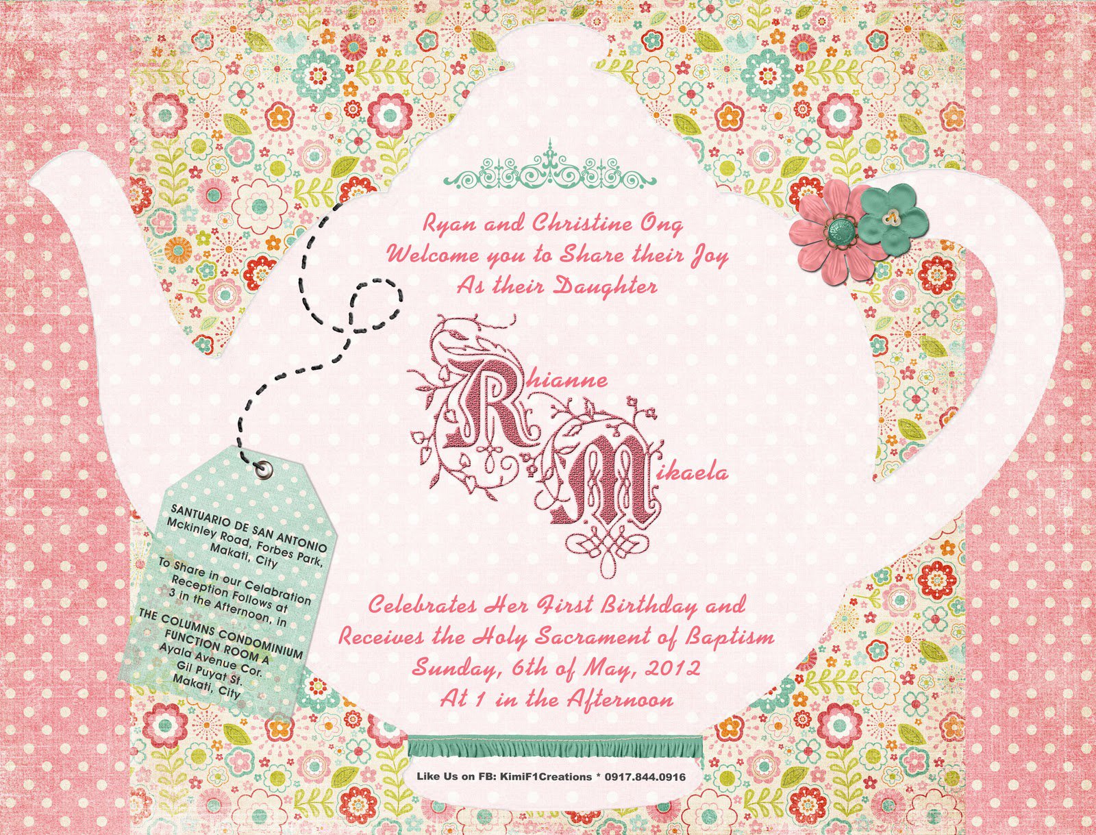 Afternoon Tea Party Invitation Template Free