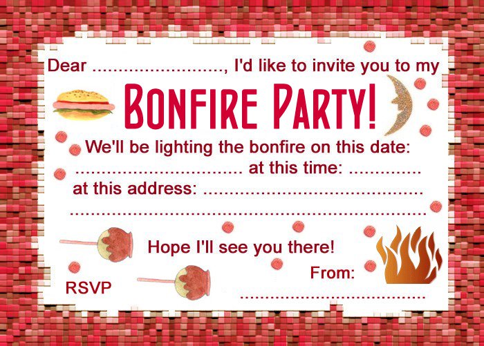 bonfire-invitation-templates