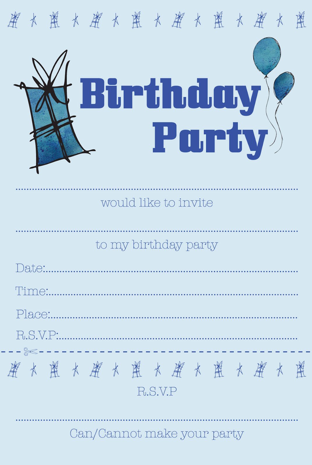 Free Birthday Invitation Templates Boy Printable Templates