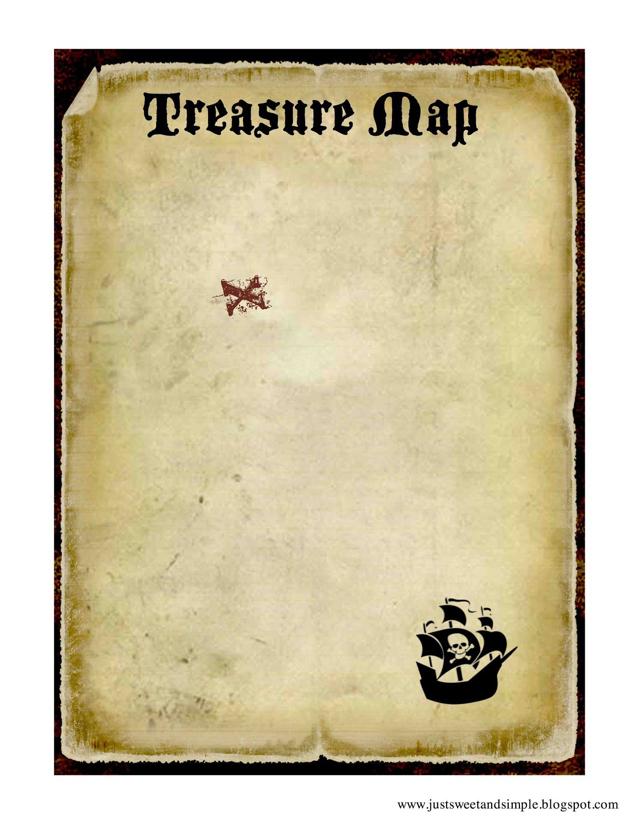 Printable Treasure Map Paper