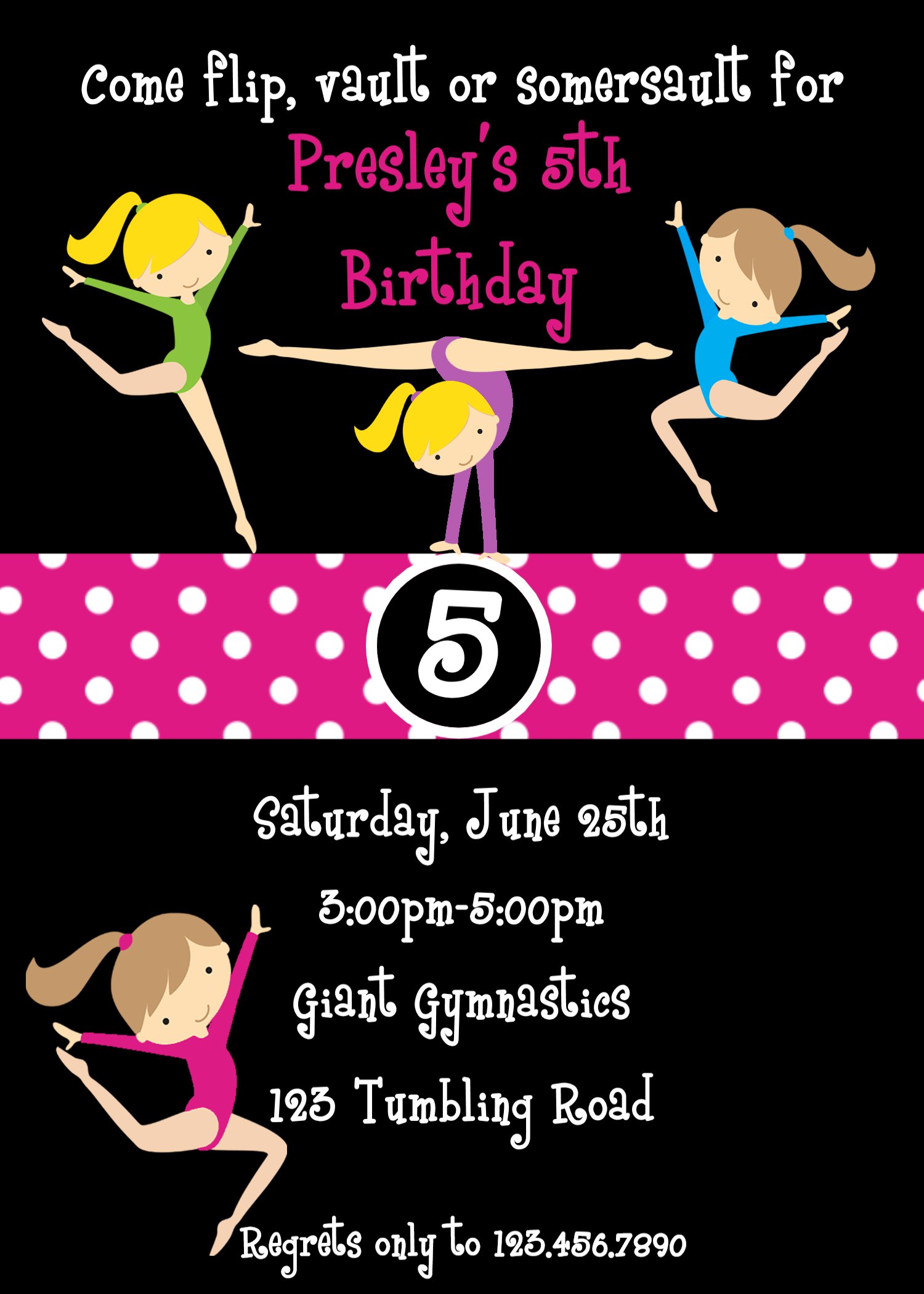 gymnastic-birthday-invitation-templates