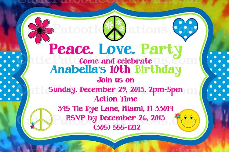 hippie-party-invitations