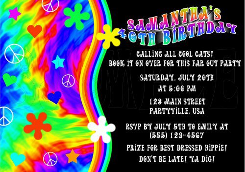 hippie-party-invitations