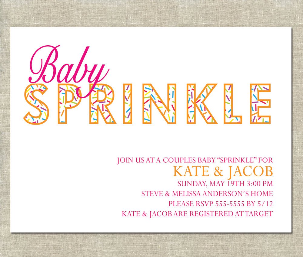 Baby Sprinkle Invitations Girl