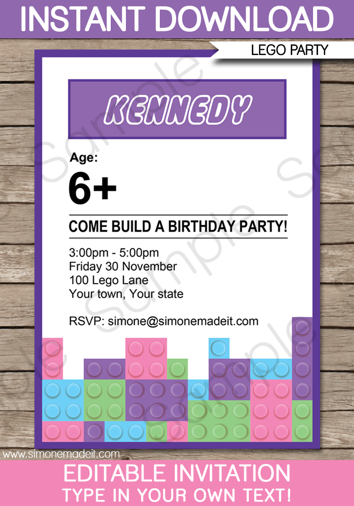 lego-friends-birthday-invitations