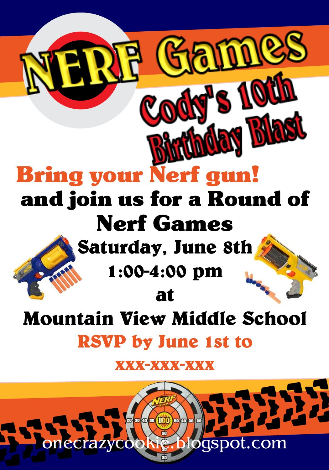 nerf-gun-cake-ideas-a-boy-s-laser-tag-birthday-party-mismanesta