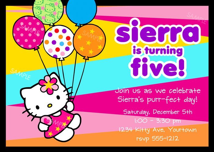 Hello Kitty Party Invitations Free Printable