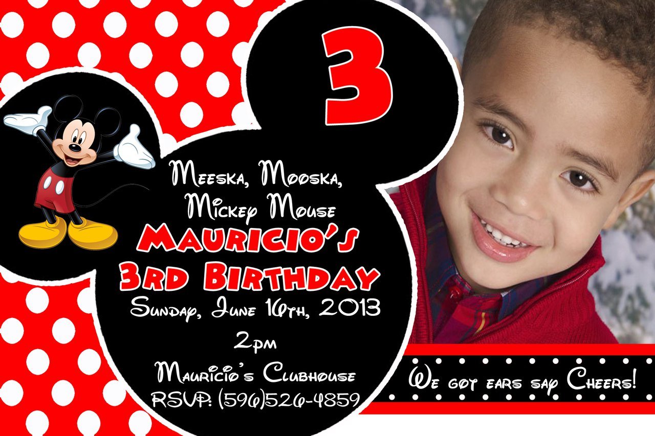 Mickey Mouse Clubhouse Birthday Invitations