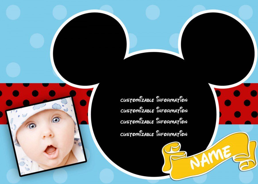 Mickey Mouse Invitations Template Free