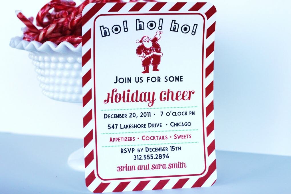 Printable Christmas Party Invitations Templates 2015
