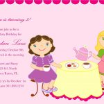 Printable Tea Party Invitations For Little Girls