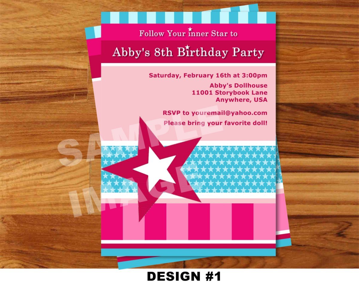 American Girl Party Invitations Free Printable