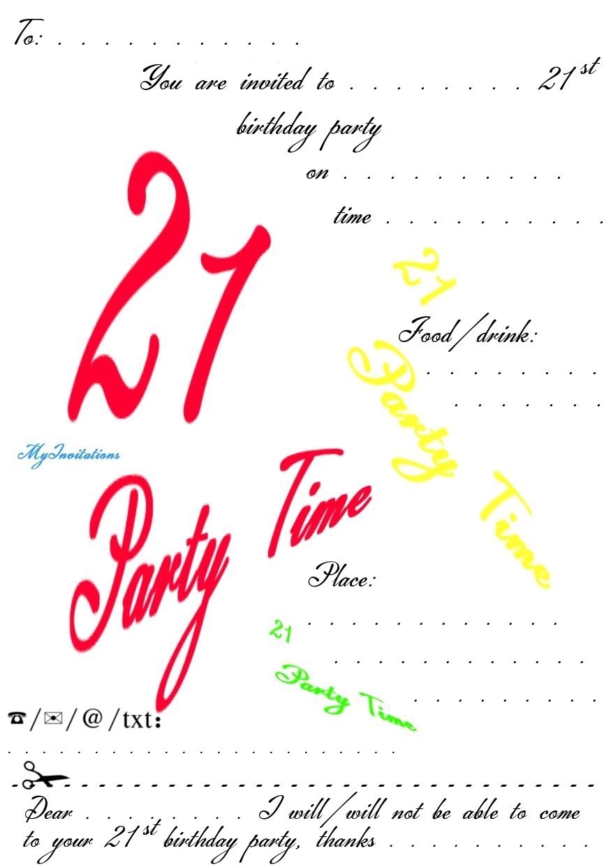Birthday Invitation Templates Printable