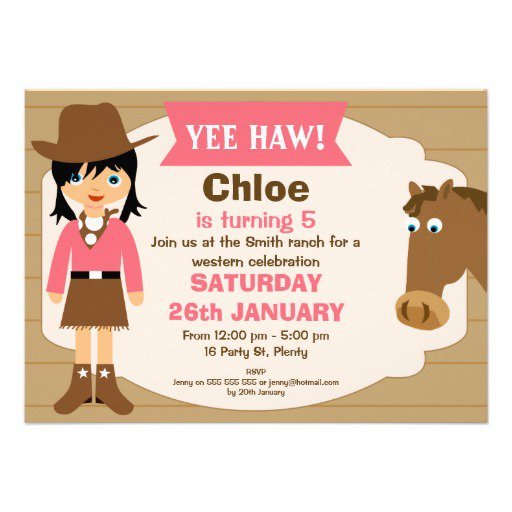 Birthday Party Invitations Printable Free Horses 2016