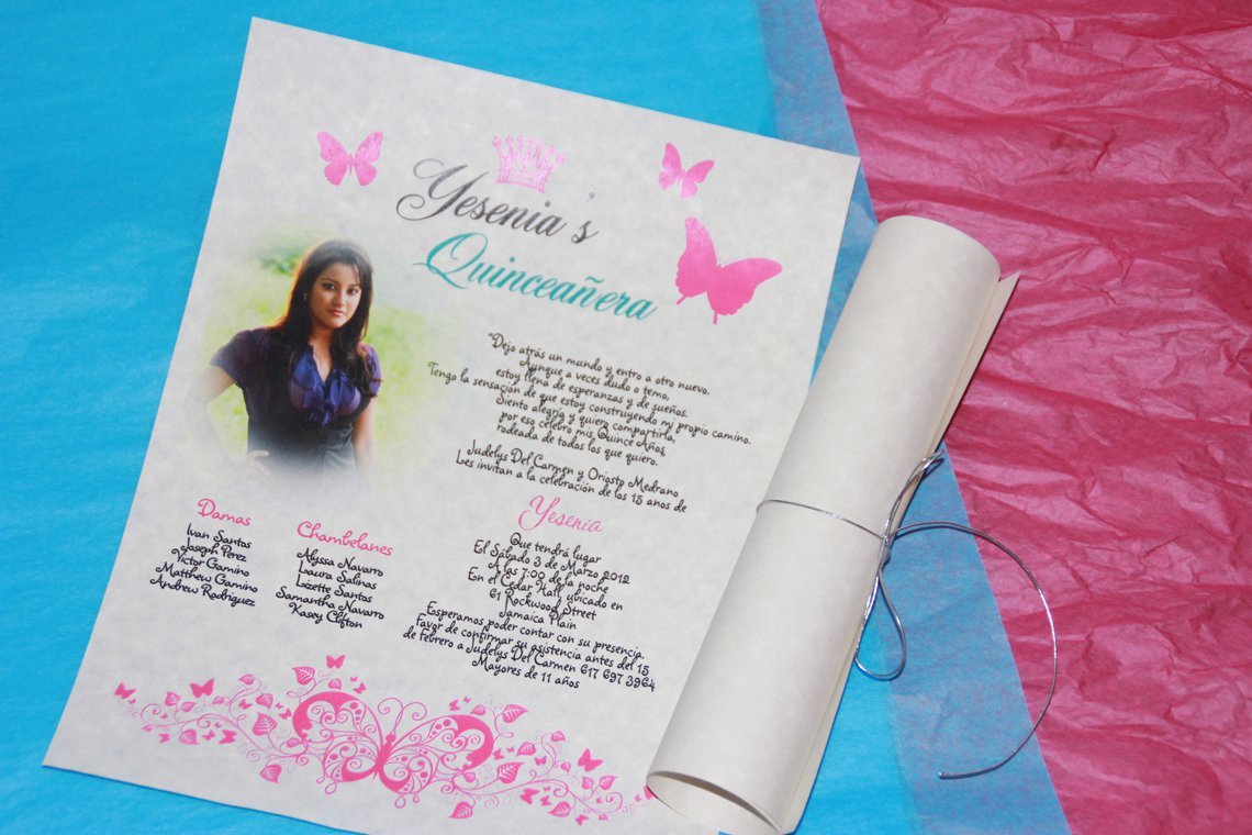 Cheap Printable Quinceanera Invitations