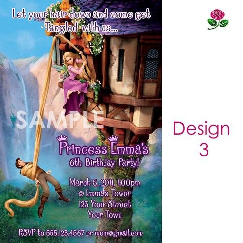 Disney Tangled Printable Birthday Invitations 2015