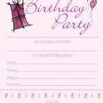Free Birthday Party Invitations For Girls