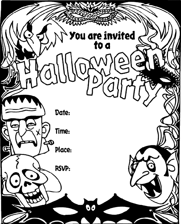 Free Children Halloween Party Invitations