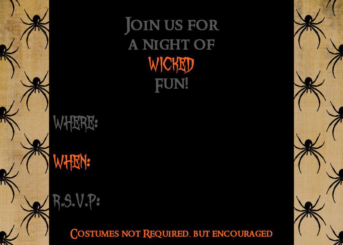 Free Halloween Printable Invitations 2015