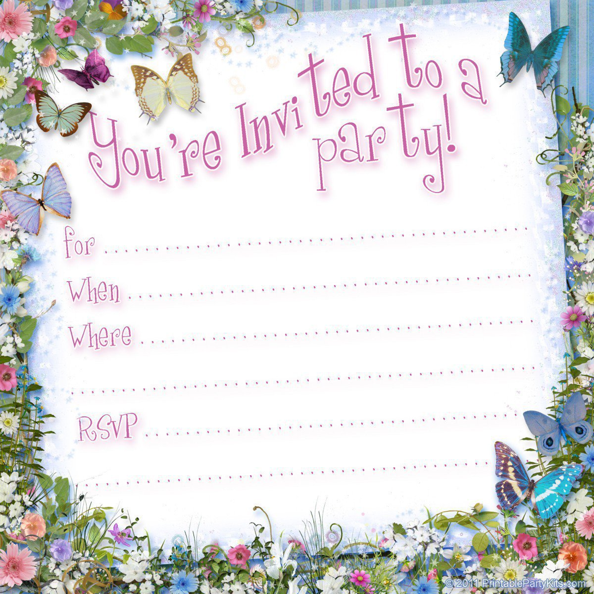 Free Kids Invitations Printable