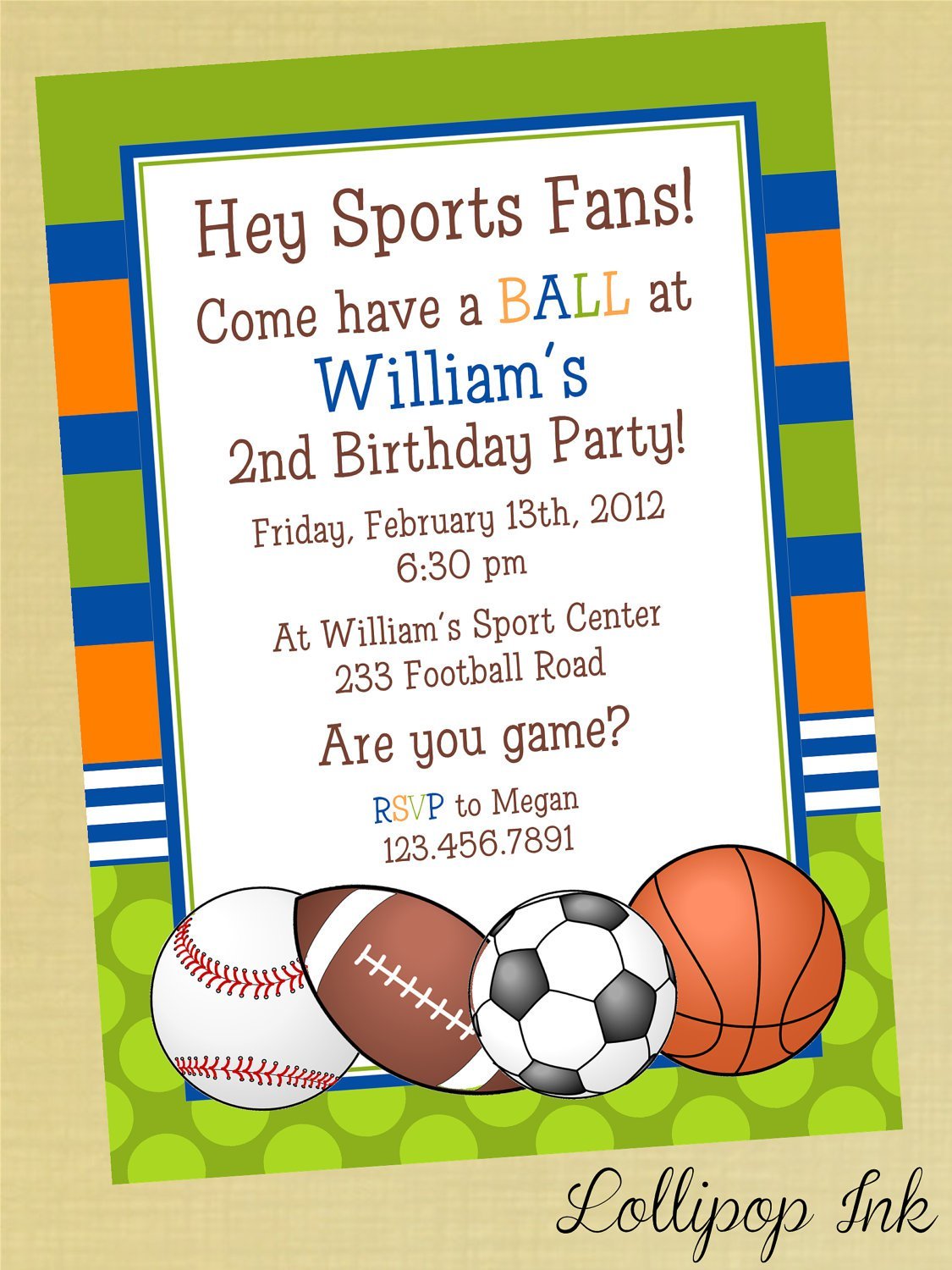 Free Printable All Sports Birthday Invitations