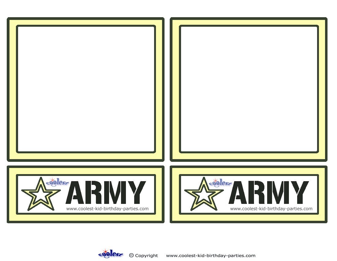 Free Printable Army Birthday Invitations Boys