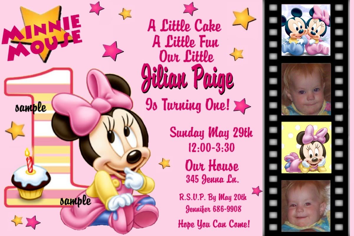 Free Printable Baby Minnie Mouse Invitations