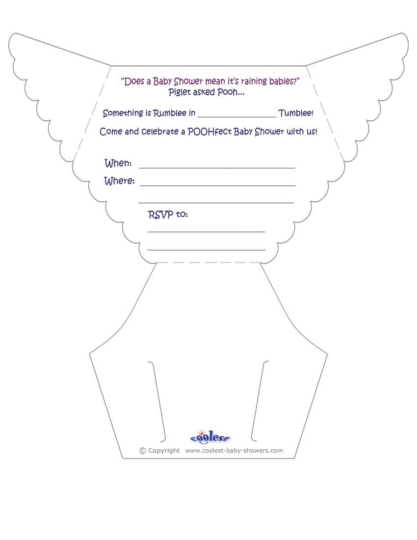 Free Printable Baby Shower Diaper Invitation Templates