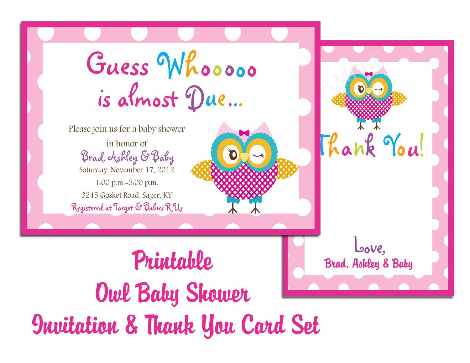 Free Printable Baby Shower Invitations And Thank You Cards