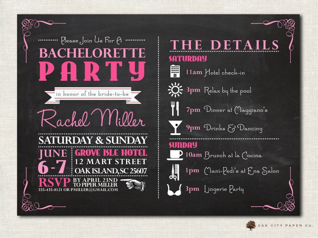 Free Printable Bachelorette Party Invitations Templates