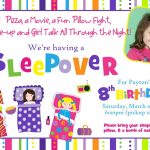 Free Printable Birthday Invitations For Girls Sleepover