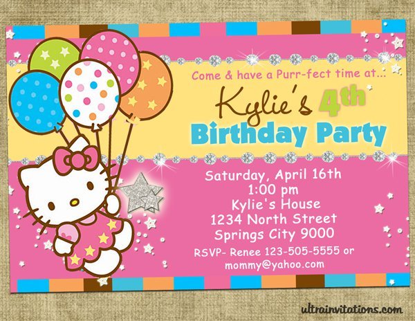 Free Printable Birthday Invitations Hello Kitty 2016