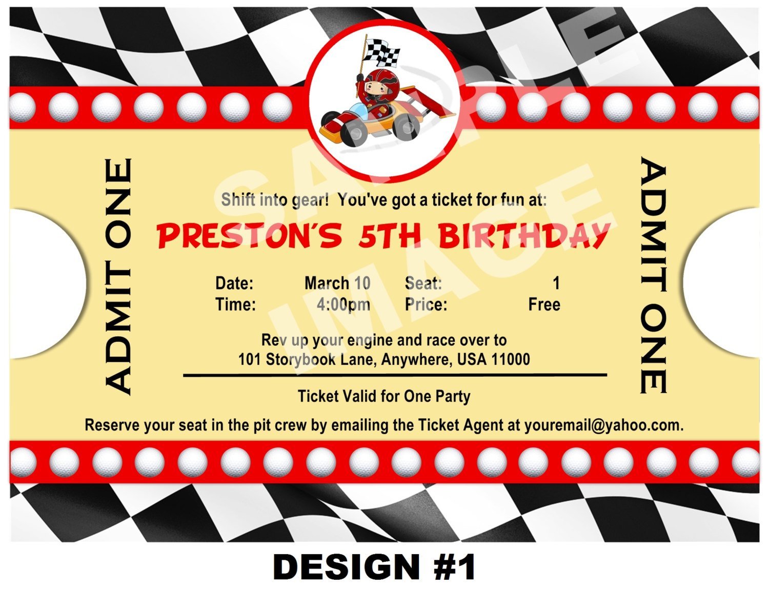 Free Printable Birthday Invitations Race Cars