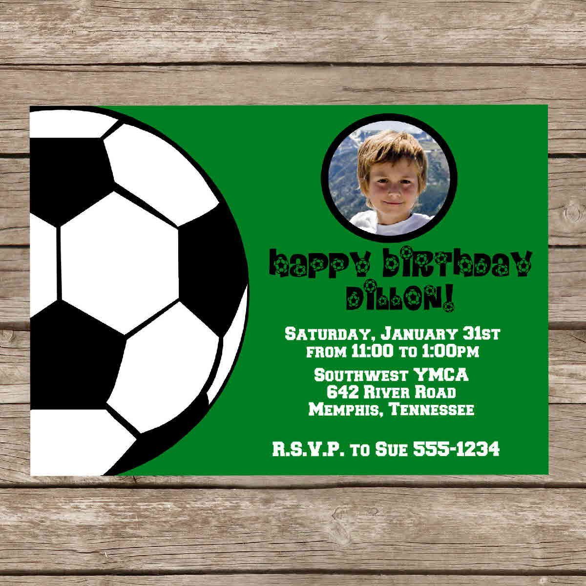 Free Printable Birthday Invitations Soccer