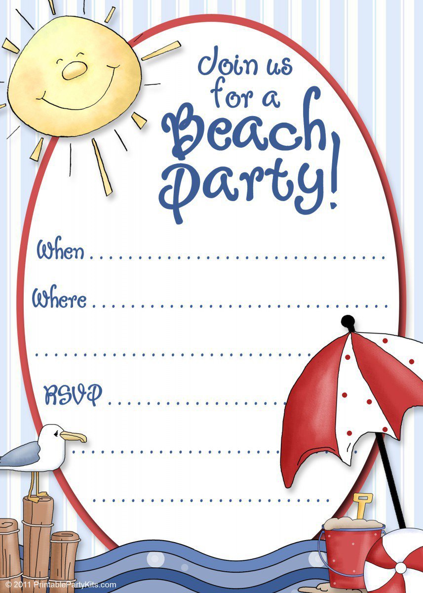 Free Printable Birthday Invitations Templates 2015