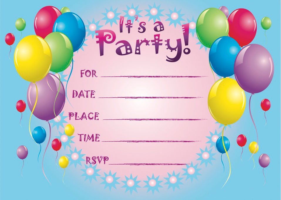 Free Printable Birthday Invitations Templates