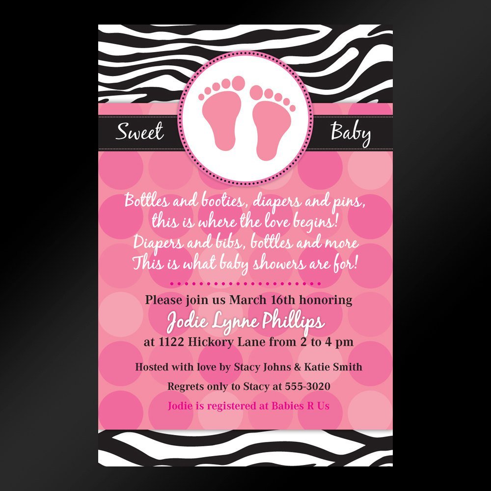 Free Printable Blue Zebra Baby Shower Invitations