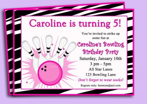 Free Printable Bowling Birthday Invitations For Kids 2015