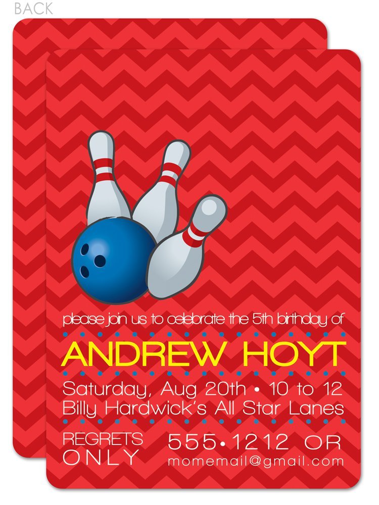 Free Printable Bowling Birthday Invitations For Kids 2016