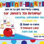 Free Printable Bowling Birthday Party Invitations