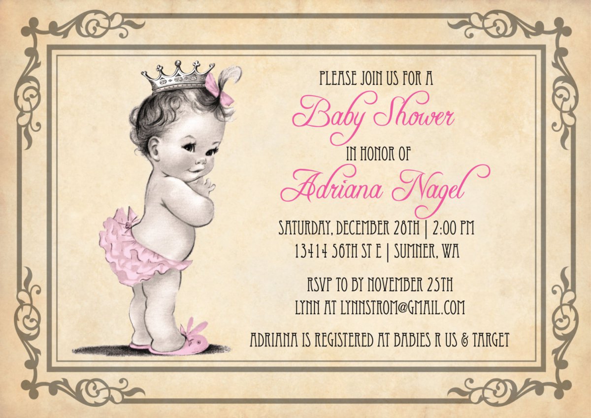 Free Printable Disney Princess Baby Shower Invitations