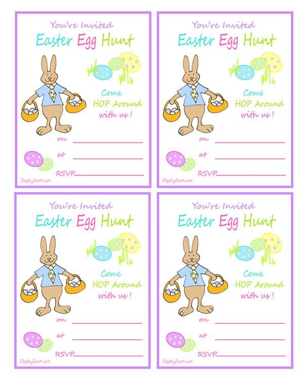 Free Printable Easter Invitation Templates 2016