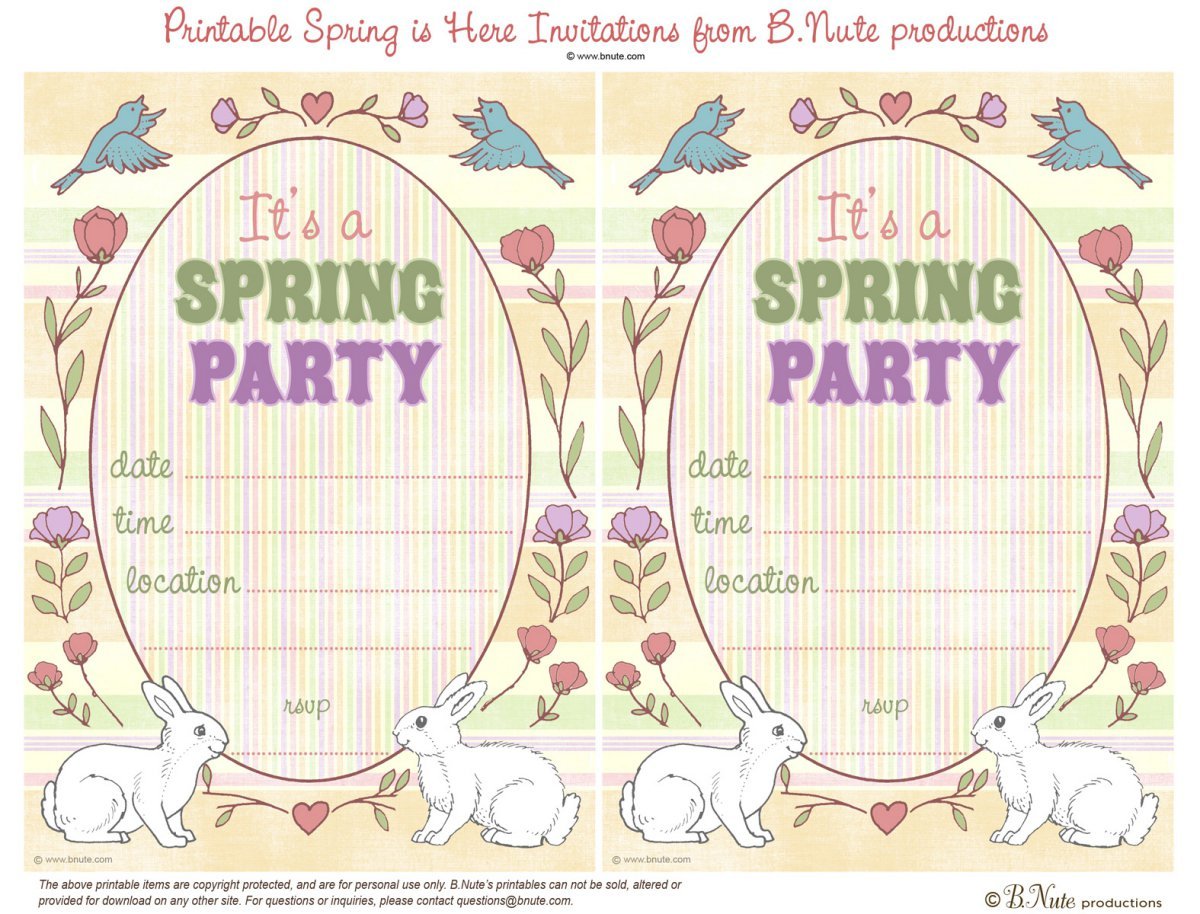 Free Printable Easter Invitations Invitation Design Blog